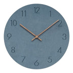 Orologio da parete minimalista scandinavo con lancette in legno e meccanismo silenzioso