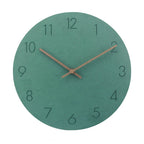 Orologio da parete minimalista scandinavo con lancette in legno e meccanismo silenzioso