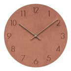 Orologio da parete minimalista scandinavo con lancette in legno e meccanismo silenzioso
