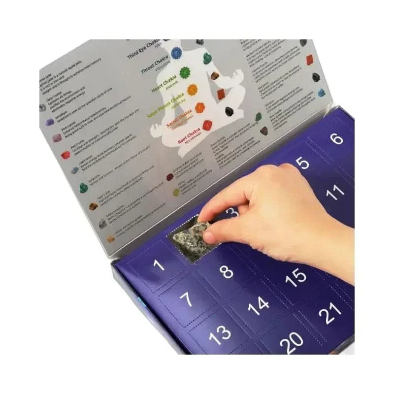 Calendario dell'Avvento con 24 Vere Pietre Preziose per Giovani Esploratori