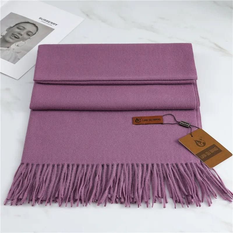 Sciarpa in cashmere con nappe per calore ed eleganza