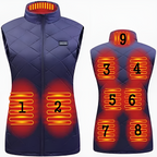 Gilet riscaldato da donna: 9 zone, doppio controllo