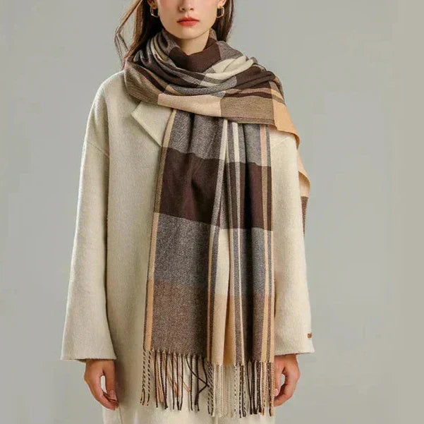 Lussuosa Sciarpa In Lana Cashmere
