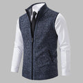 Raffinato gilet con cerniera lavorato a maglia