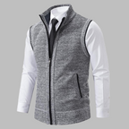 Raffinato gilet con cerniera lavorato a maglia