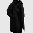 Trench da uomo ripiegabile idrorepellente con cappuccio
