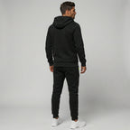 Felpa con cappuccio e tuta da jogging casual con zip da uomo