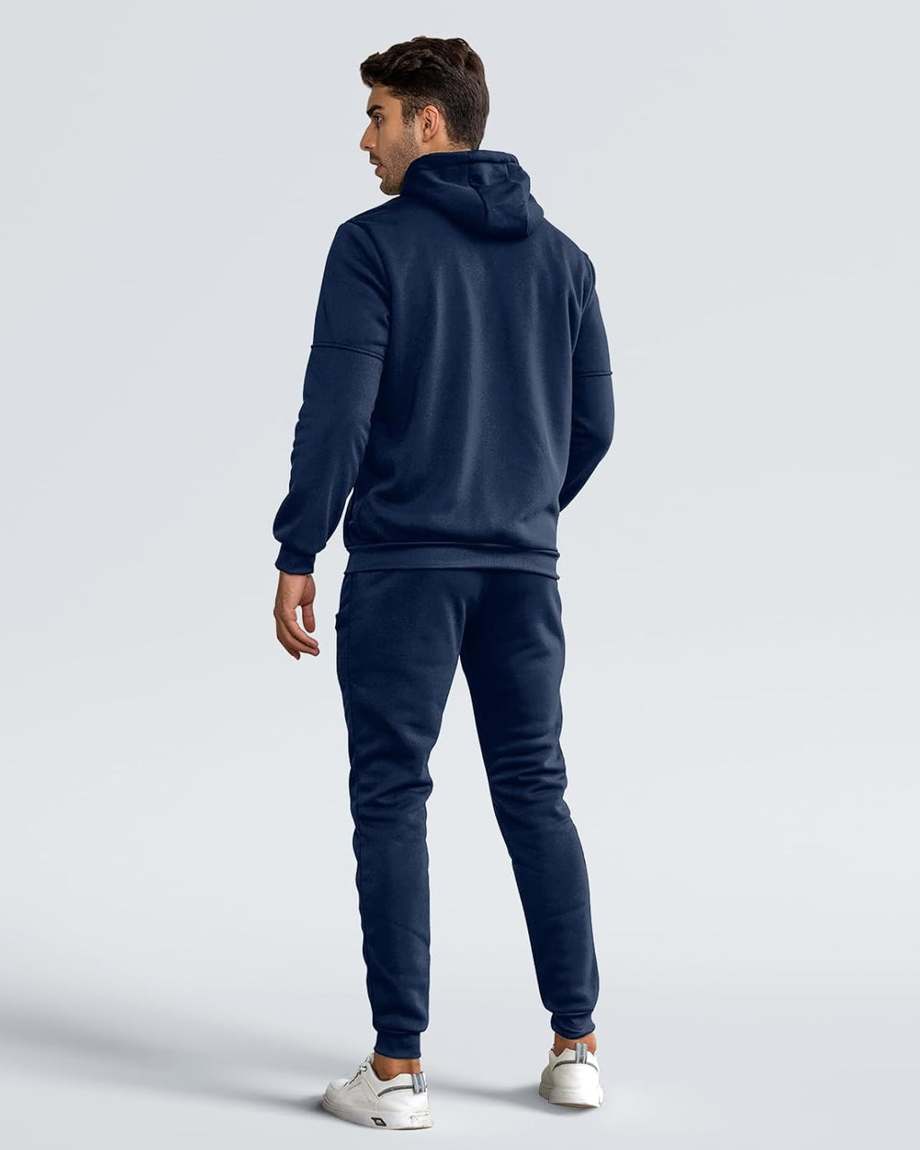 Felpa con cappuccio e tuta da jogging casual con zip da uomo