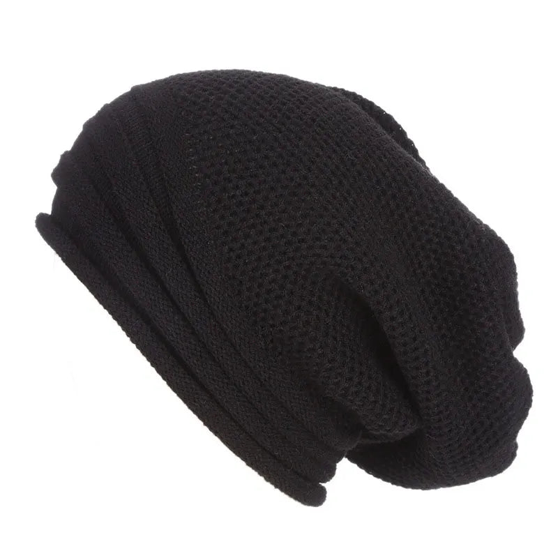 Berretto oversize lavorato a maglia da donna - Slouchy Wool Winter
