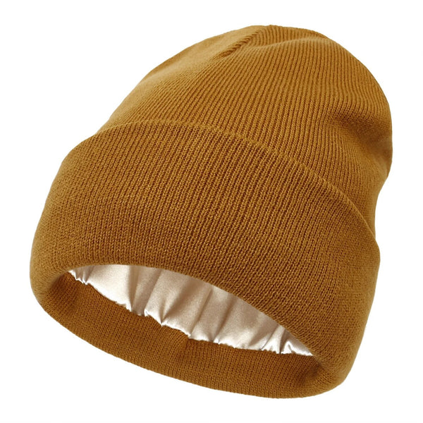 Noor Silk Winter Hat – Cappello invernale in lana e seta – Protezione anti-crespo per i capelli