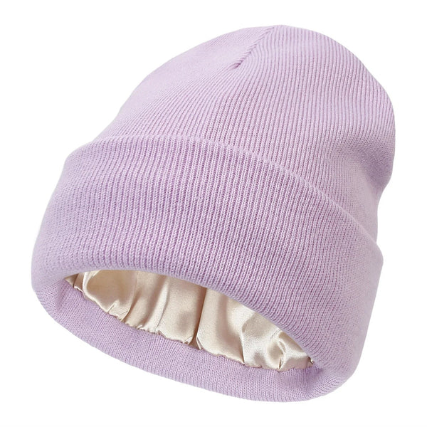 Noor Silk Winter Hat – Cappello invernale in lana e seta – Protezione anti-crespo per i capelli
