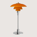 Lampada da tavolo nordica in vetro con luce calda d'ambiente