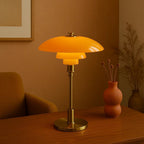 Lampada da tavolo nordica in vetro con luce calda d'ambiente