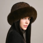 Cappello in pelliccia di visone Novaine per il calore invernale e lo stile senza tempo
