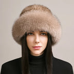 Cappello in pelliccia di visone Novaine per il calore invernale e lo stile senza tempo