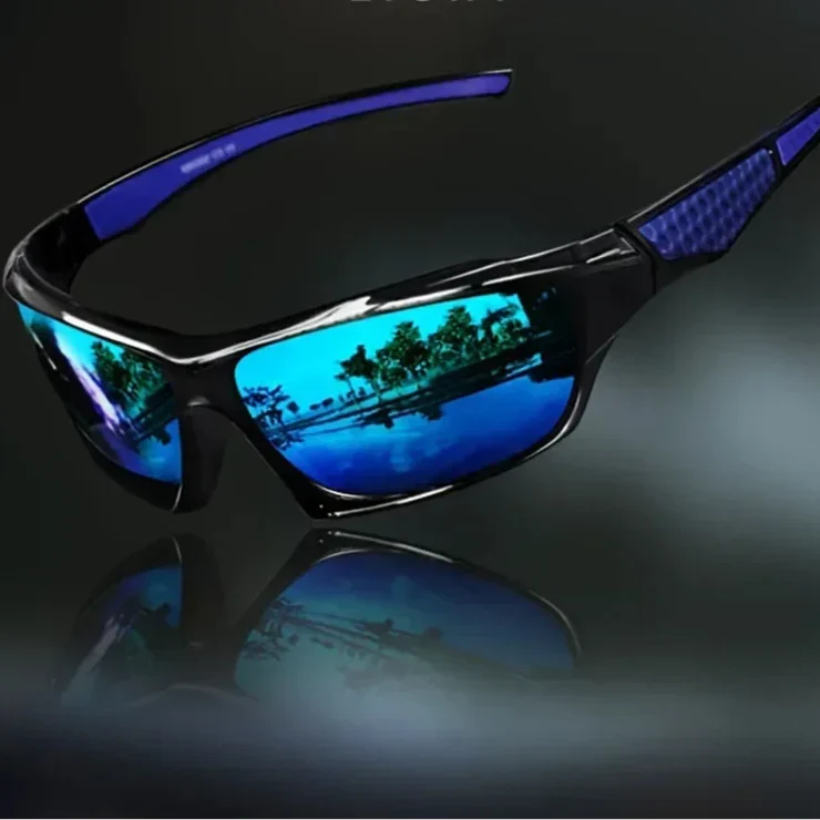 Occhiali da sole tondi in metallo polarizzati con protezione UV400 per uomo e donna