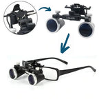 OrionView Loupes Dentali con Luce LED e Ingrandimento Binoculare