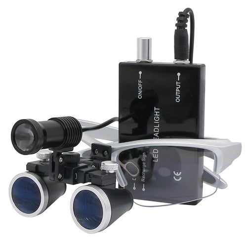 OrionView Loupes Dentali con Luce LED e Ingrandimento Binoculare
