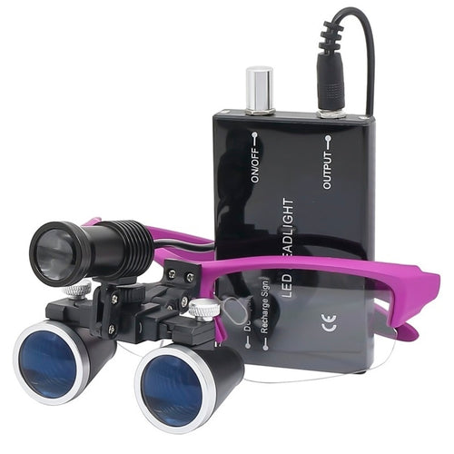OrionView Loupes Dentali con Luce LED e Ingrandimento Binoculare