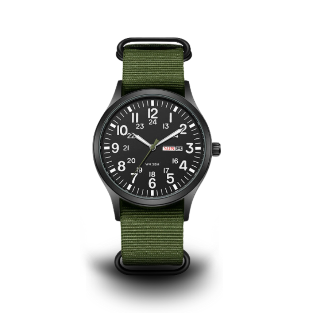 Orologio da campo da uomo con quadrante luminoso