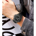 Orologio militare da uomo con display analogico-digitale e funzioni