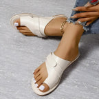Leren Damesslippers met Verstelbare Bandjes Anatomisch Voetbed Comfortabele Zomerschoenen Pantofole Dames