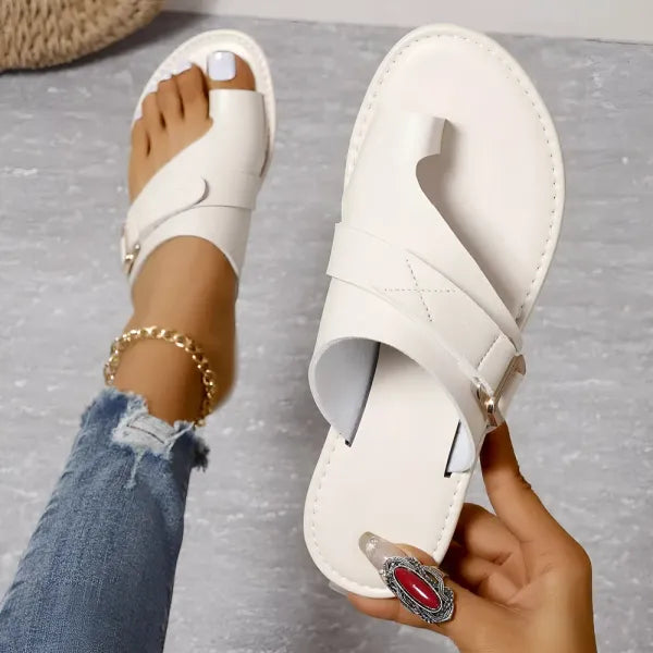 Leren Damesslippers met Verstelbare Bandjes Anatomisch Voetbed Comfortabele Zomerschoenen Pantofole Dames