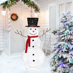 Decorazione luminosa per pupazzo di neve di Natale all'aperto