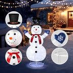 Decorazione luminosa per pupazzo di neve di Natale all'aperto