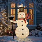 Decorazione luminosa per pupazzo di neve di Natale all'aperto