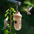 Casette per uccelli da esterno, casetta per colibrì e casetta decorativa sospesa, decorazioni da giardino in resina per il cortile