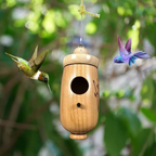 Casette per uccelli da esterno, casetta per colibrì e casetta decorativa sospesa, decorazioni da giardino in resina per il cortile