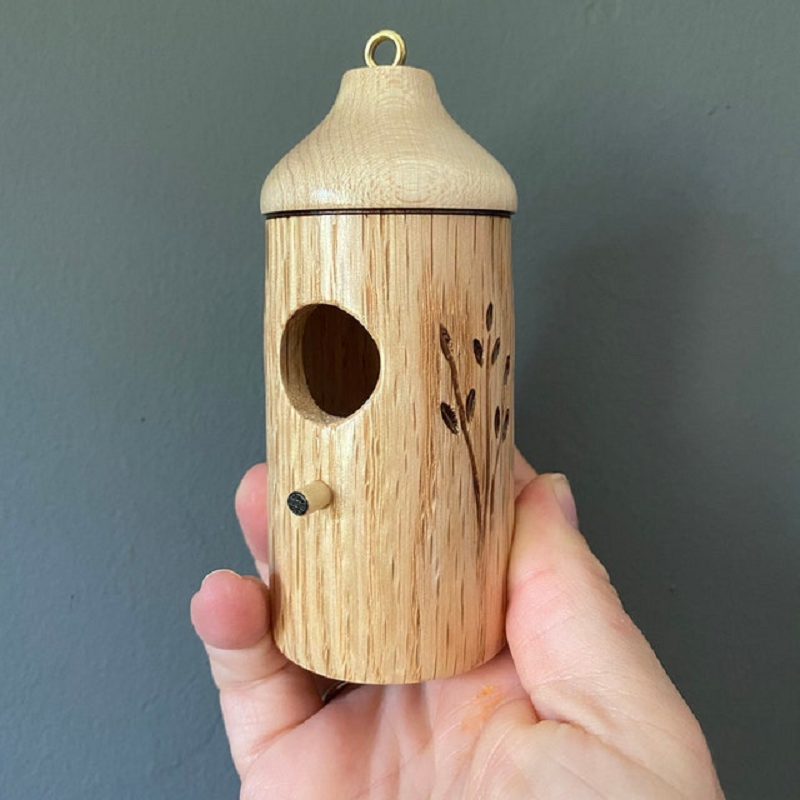Casette per uccelli da esterno, casetta per colibrì e casetta decorativa sospesa, decorazioni da giardino in resina per il cortile
