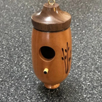 Casette per uccelli da esterno, casetta per colibrì e casetta decorativa sospesa, decorazioni da giardino in resina per il cortile