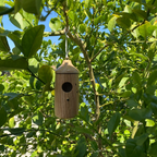 Casette per uccelli da esterno, casetta per colibrì e casetta decorativa sospesa, decorazioni da giardino in resina per il cortile