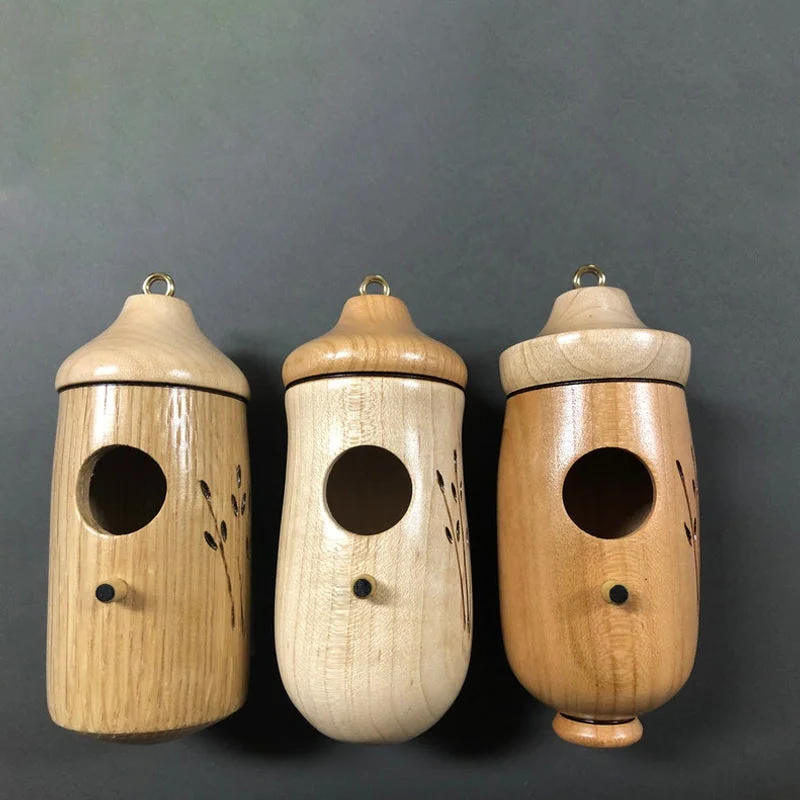 Casette per uccelli da esterno, casetta per colibrì e casetta decorativa sospesa, decorazioni da giardino in resina per il cortile