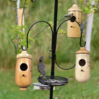 Casette per uccelli da esterno, casetta per colibrì e casetta decorativa sospesa, decorazioni da giardino in resina per il cortile