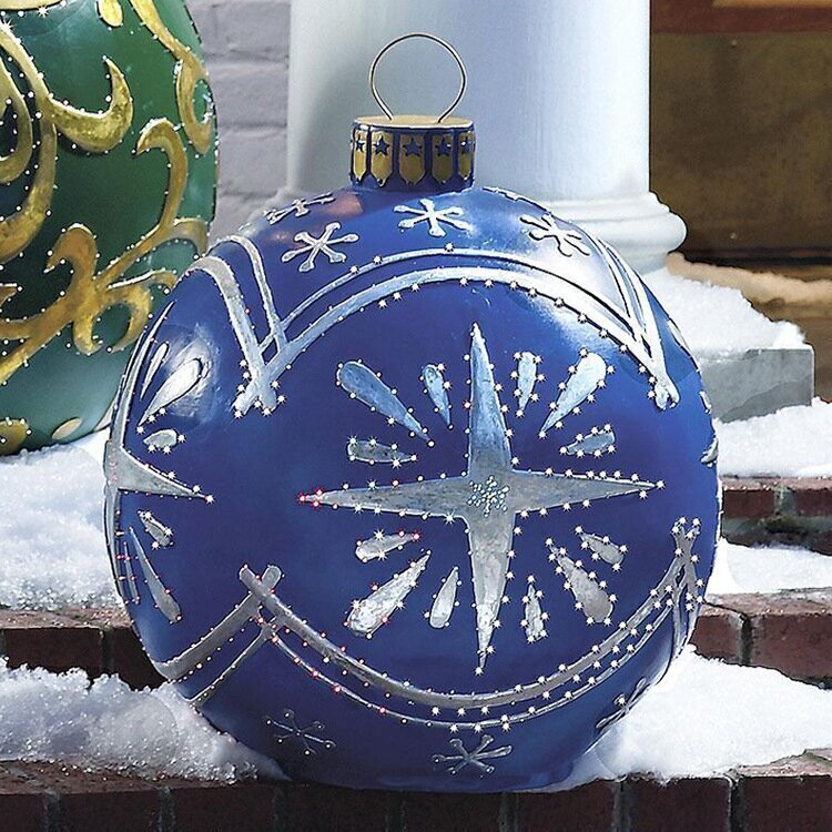 Palla decorativa gonfiabile natalizia da esterno in PVC
