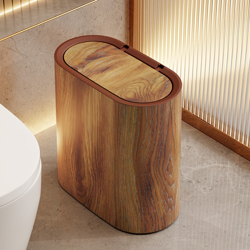Pattumiera con motivo marmo | Cestino moderno con coperchio per bagno e cucina