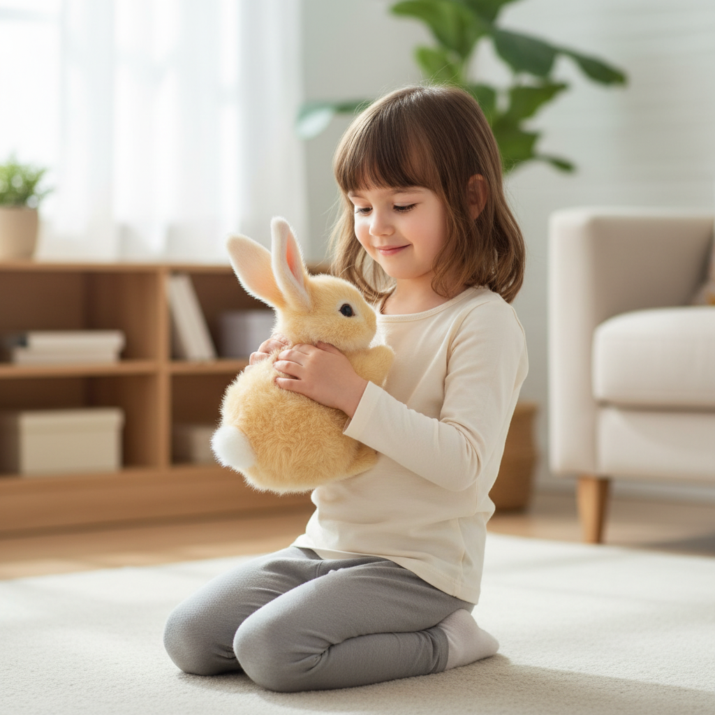 Peluche interattivo BunnyLoom | Realistico coniglietto saltellante per bambini
