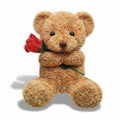 Peluches Orsetto di San Valentino Morbido con Rosa, Pupazzo Regalo