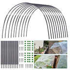 Plantura FlexGrow Set arco da giardino in fibra di vetro | Tunnel per piante fai-da-te per letti rialzati e cassoni fred