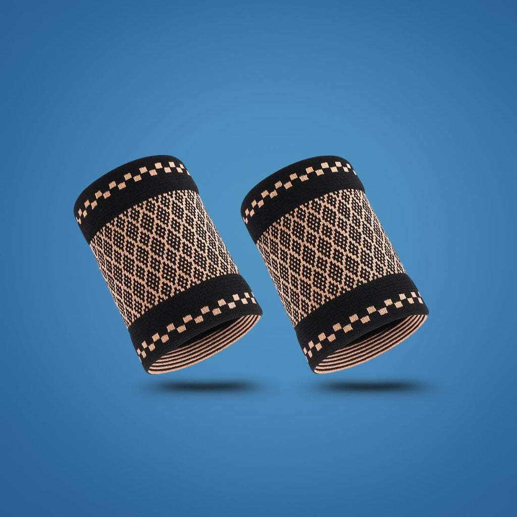 Polsiera a compressione con rame integrato per sollievo dal dolore al polso – Manicotto traspirante e discreto per tutti