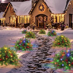 Riempitivo per urna di Natale preilluminato con luci a LED e pigne realistiche