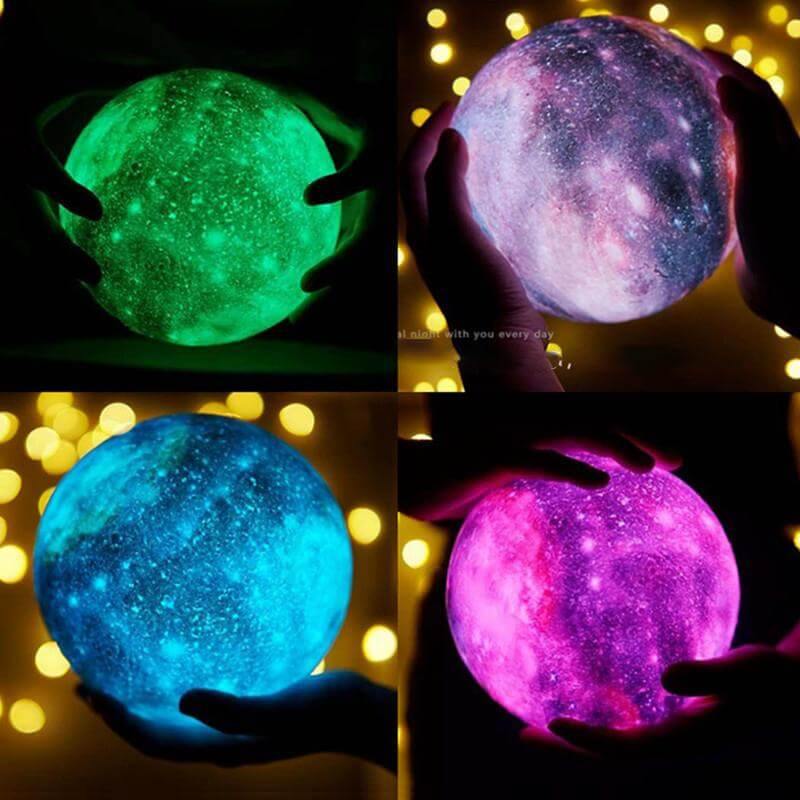Lampada notturna lunare 3D