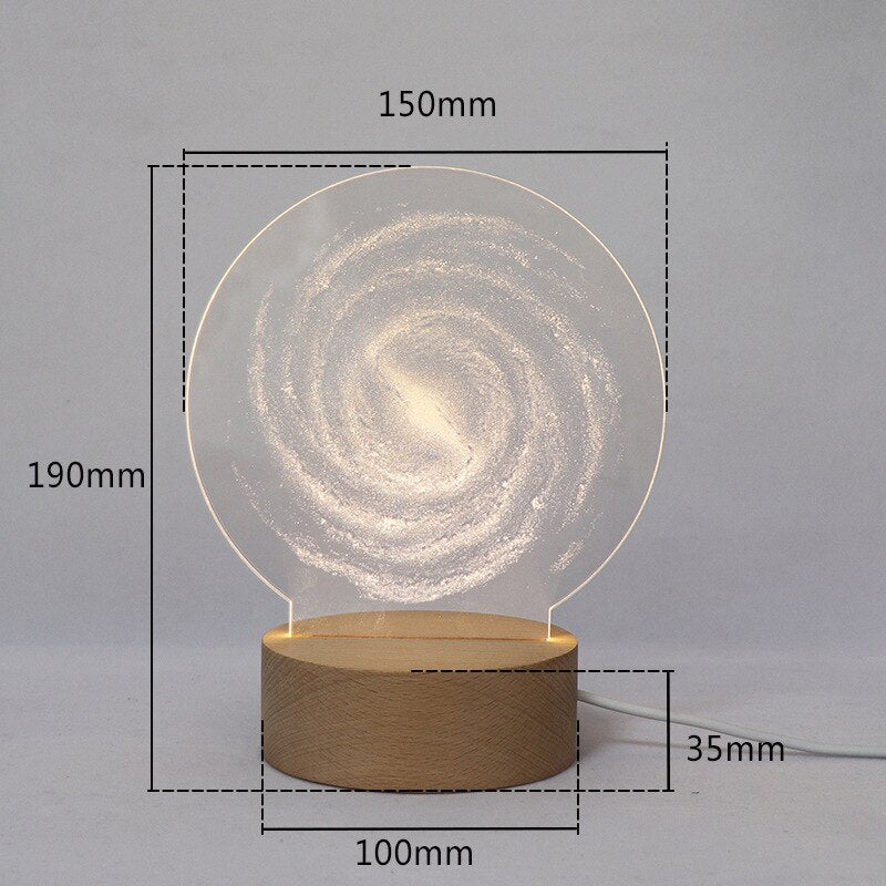 Luci notturne d'atmosfera con lampada lunare 3D a LED