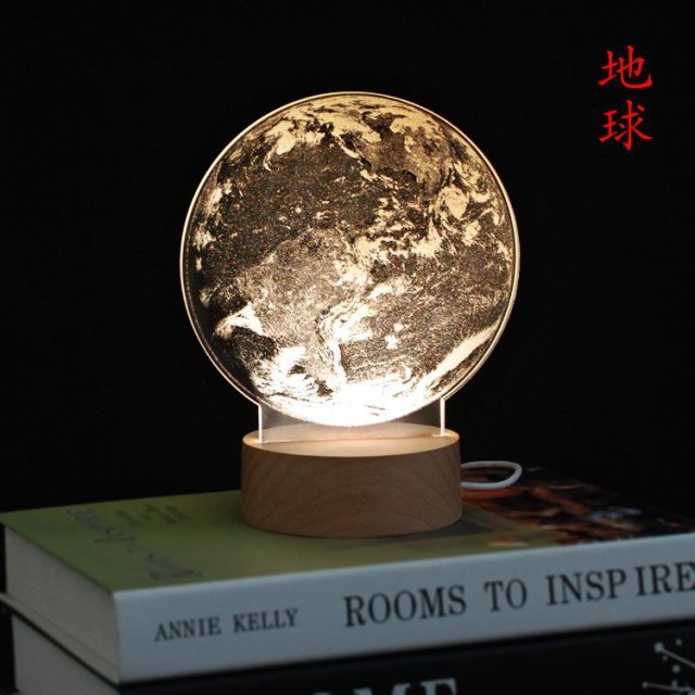Luci notturne d'atmosfera con lampada lunare 3D a LED
