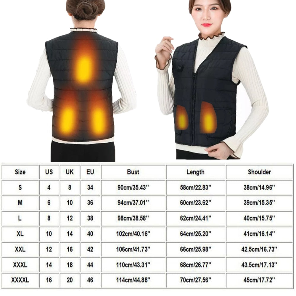 Gilet in cotone riscaldato elettricamente