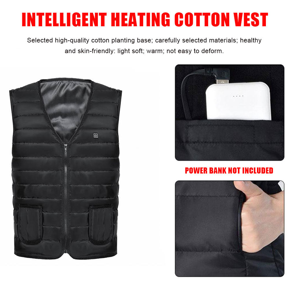 Gilet in cotone riscaldato elettricamente