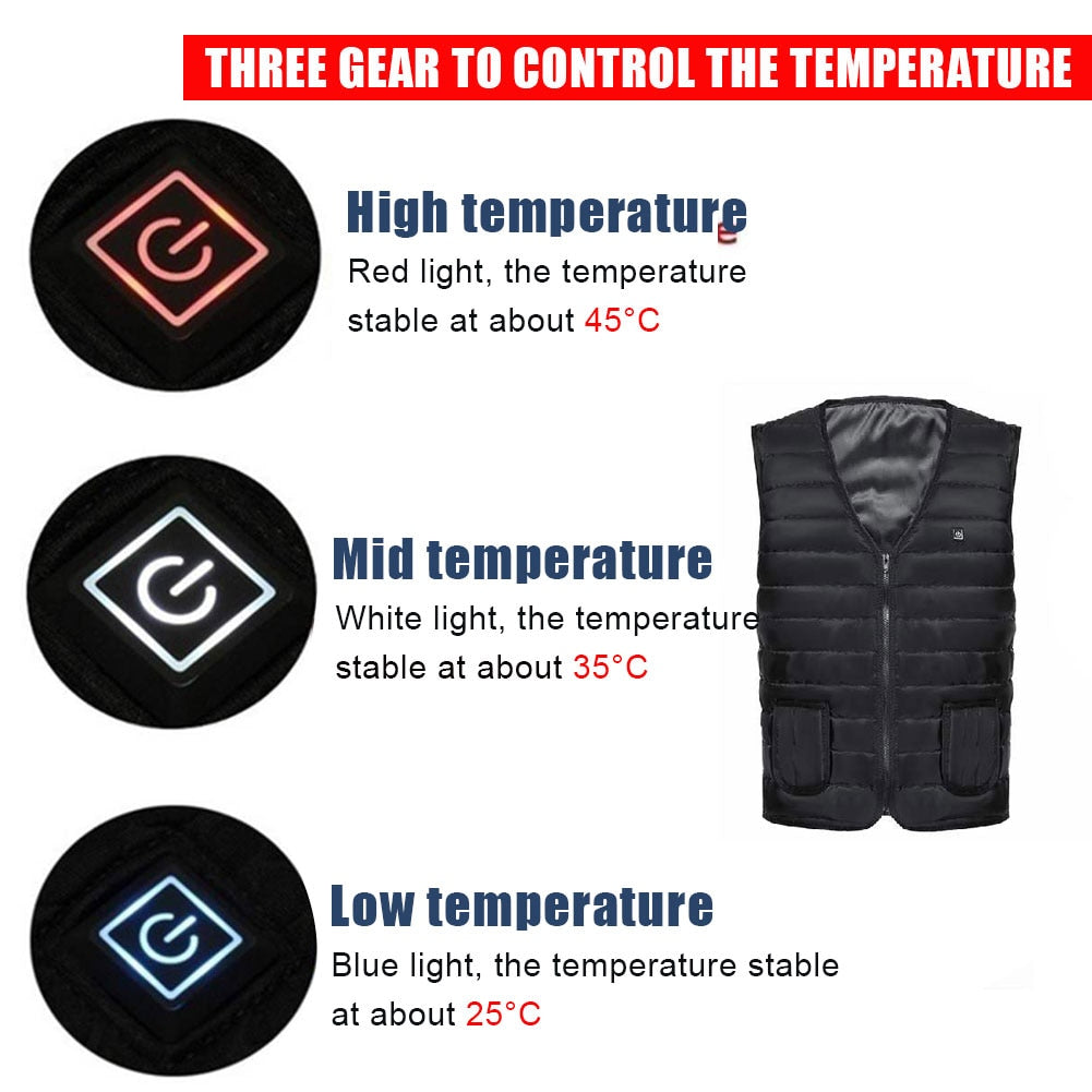 Gilet in cotone riscaldato elettricamente